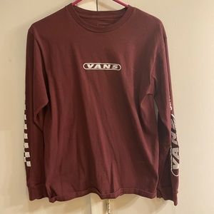 Vans Red/Burgundy Long Sleeve Tee Shirt